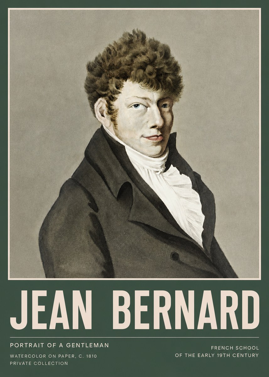 Jean Bernard Portrait of a Young Man No5 - Poszter