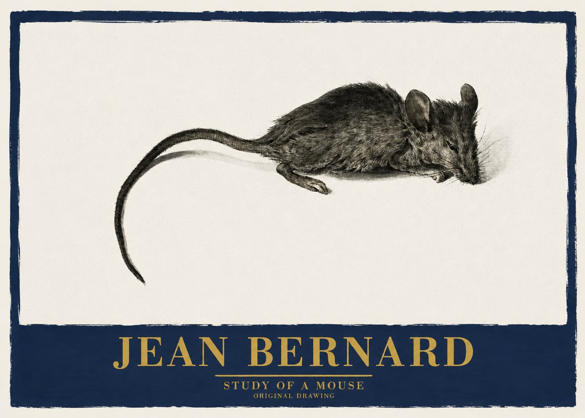 Jean Bernard Study of a Mouse I No2 - Poszter
