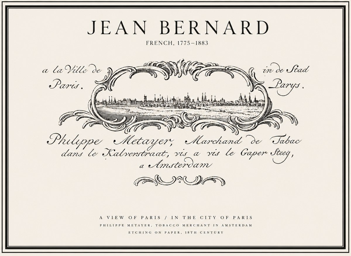 Jean Bernard A View of Paris No1 - Poszter