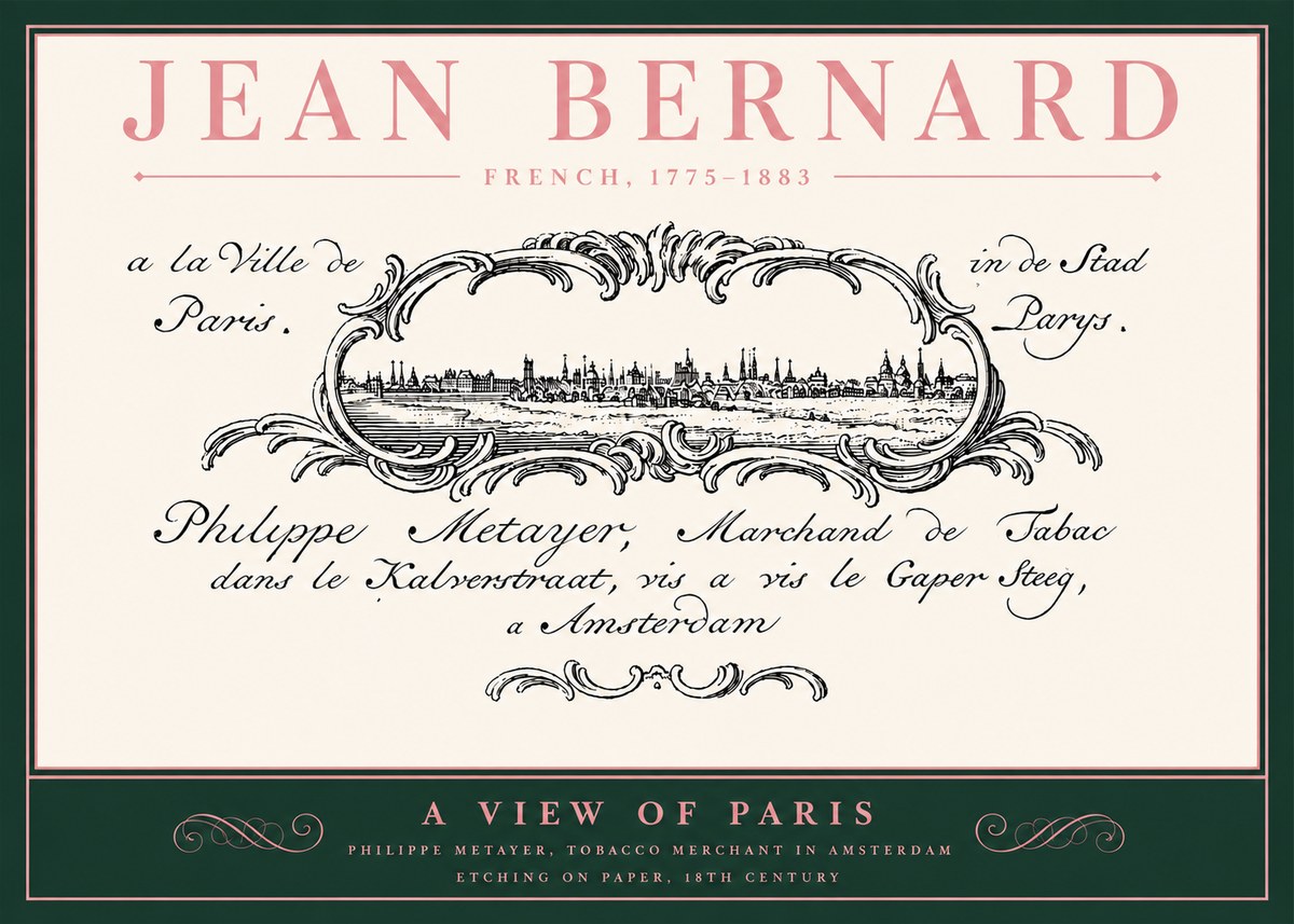 Jean Bernard A View of Paris No4 - Poszter