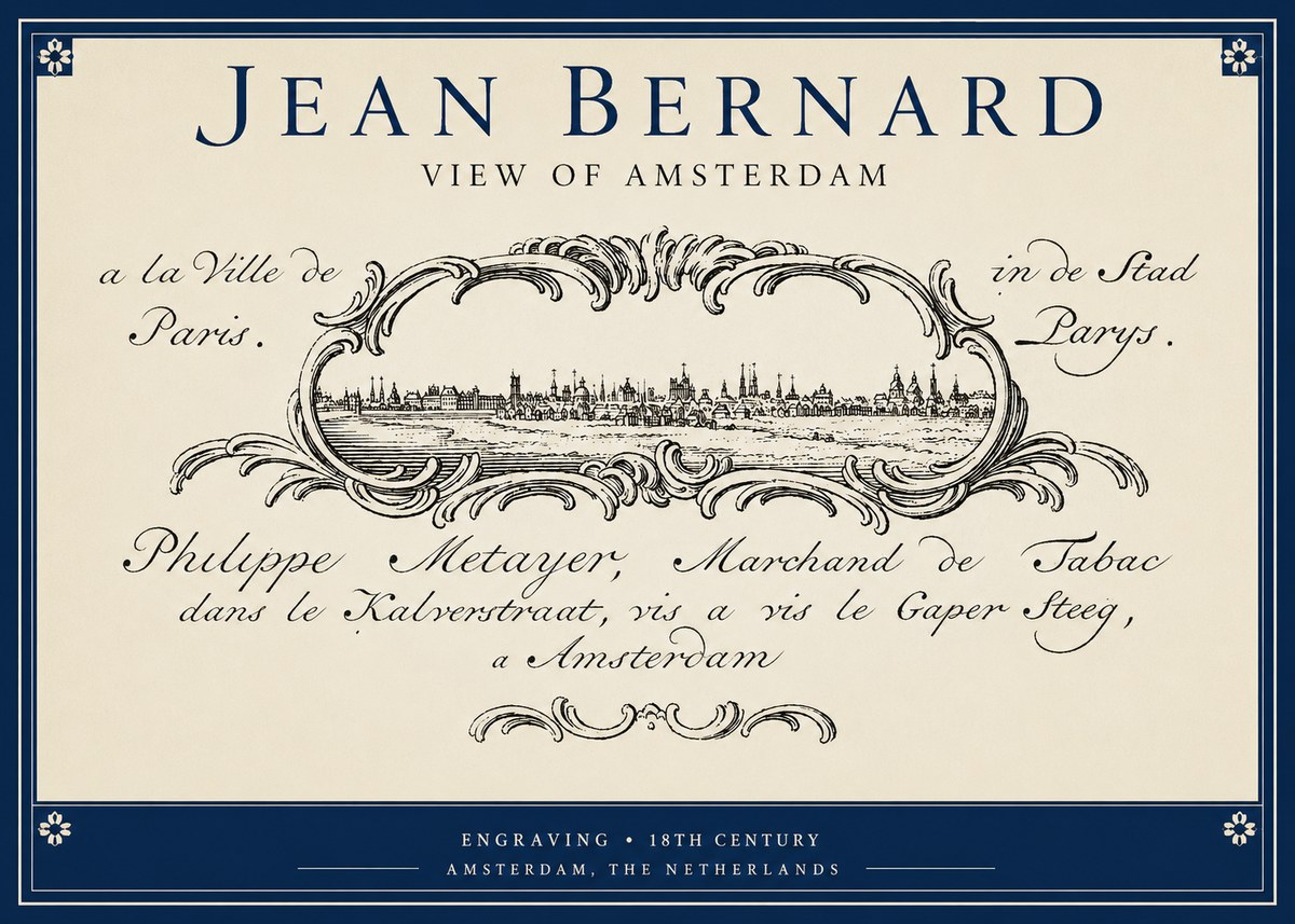 Jean Bernard A View of Paris No5 - Poszter