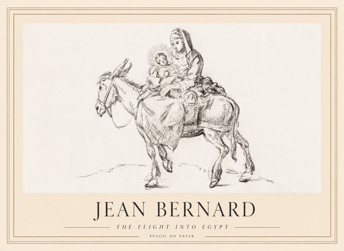 Jean Bernard The Flight into Egypt No5 - Poszter