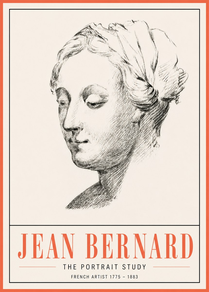 Jean Bernard Study of a Woman No5 - Poszter