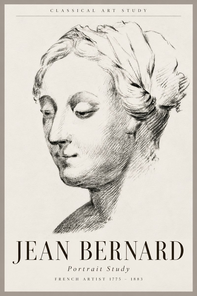 Jean Bernard Study of a Woman No6 - Poszter