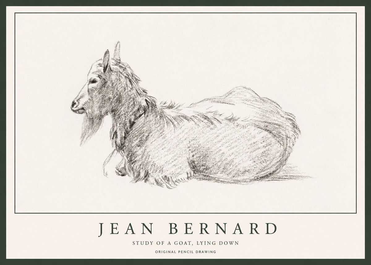 Jean Bernard Study of a Goat I No6 - Poszter
