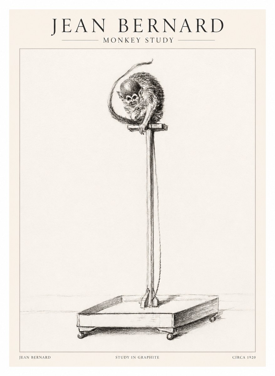 Jean Bernard Monkey Study No1 - Poszter
