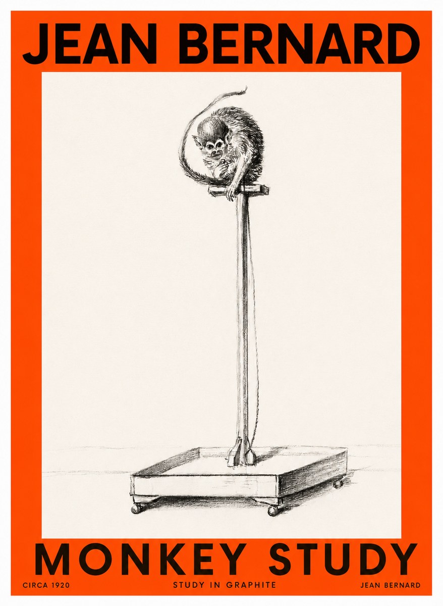 Jean Bernard Monkey Study No2 - Poszter