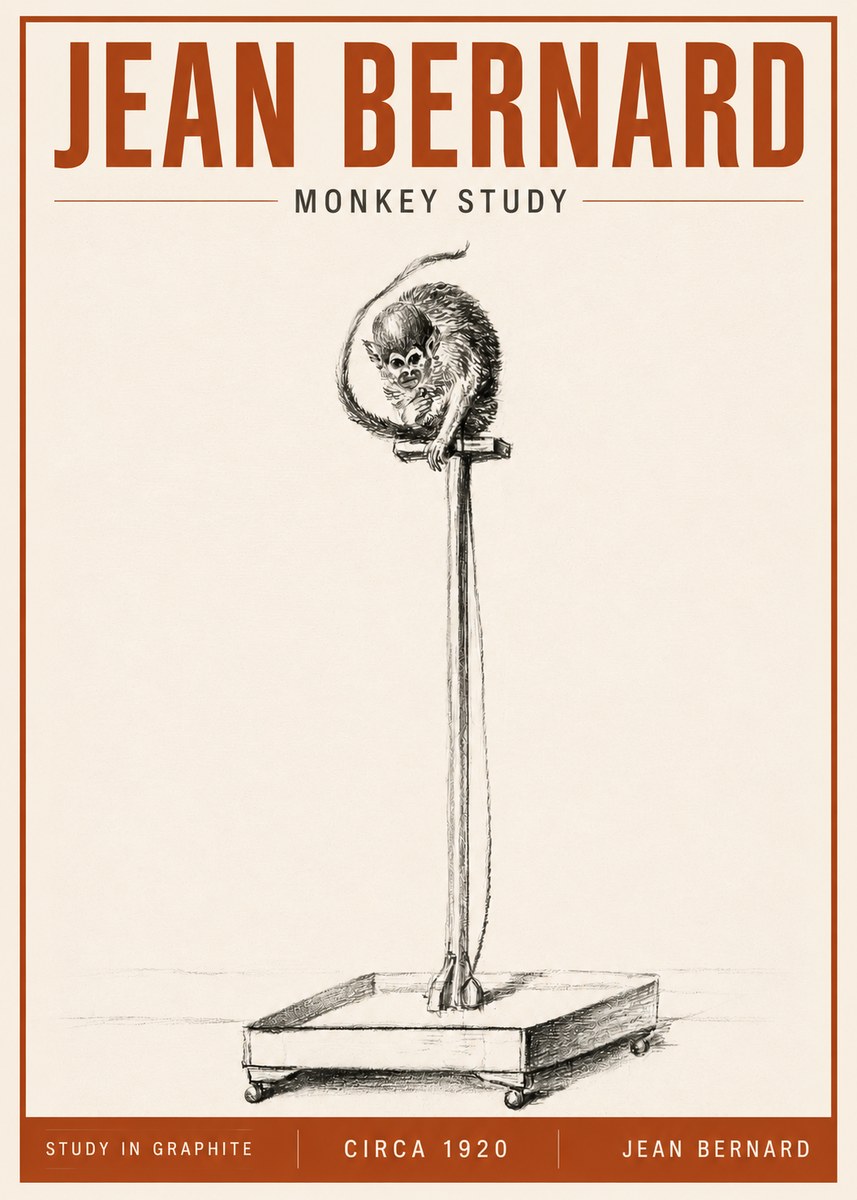 Jean Bernard Monkey Study No5 - Poszter