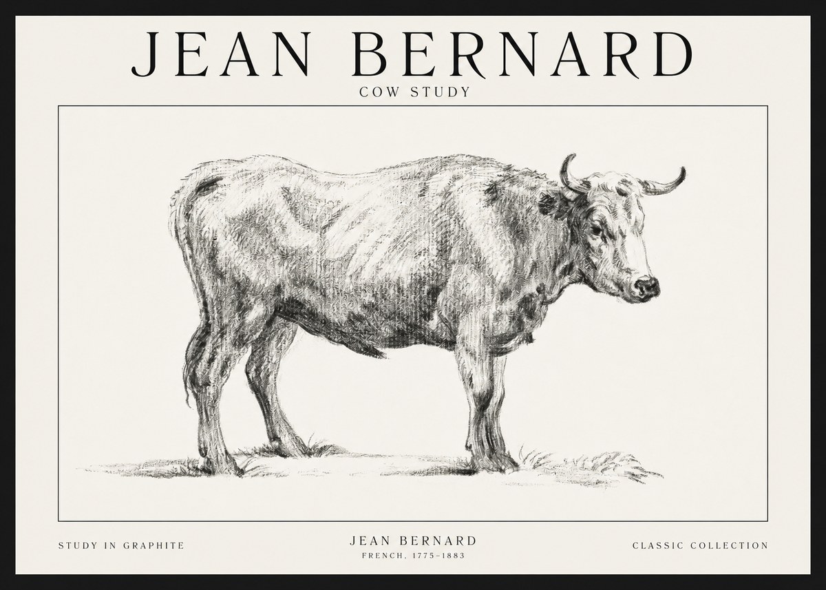 Jean Bernard Cow Study No1 - Poszter