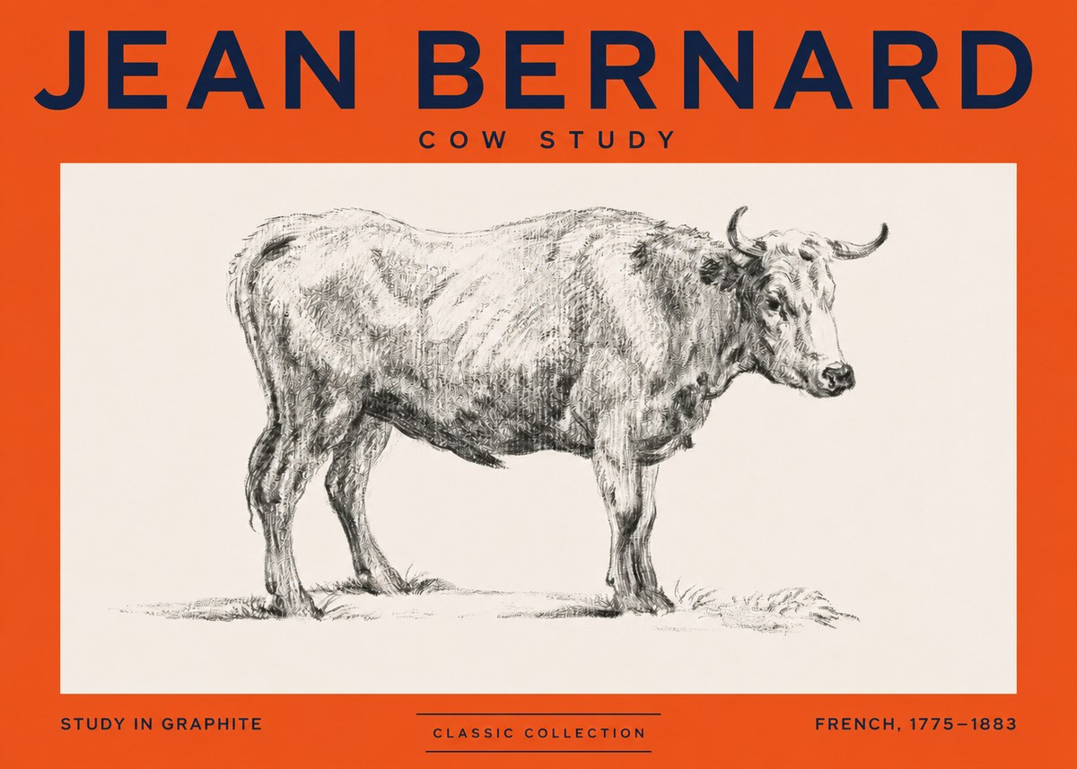 Jean Bernard Cow Study No2 - Poszter