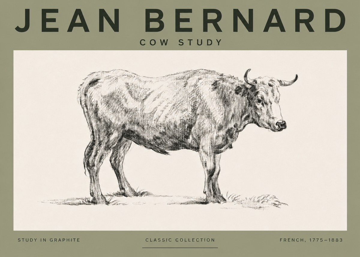 Jean Bernard Cow Study No4 - Poszter