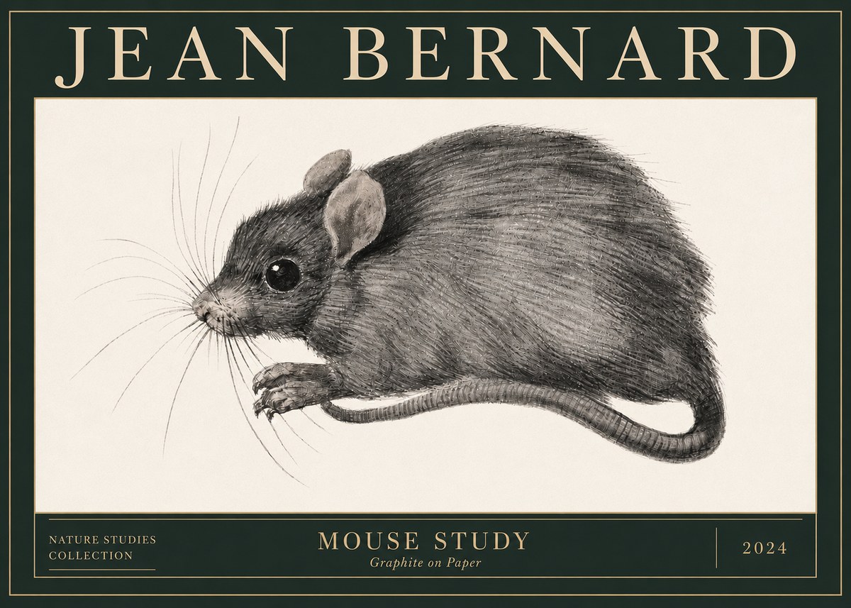 Jean Bernard Mouse Study No4 - Poszter