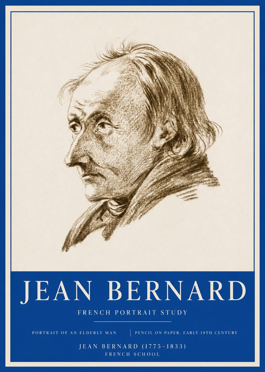 Jean Bernard Portrait of an Elderly Man No2 - Poszter