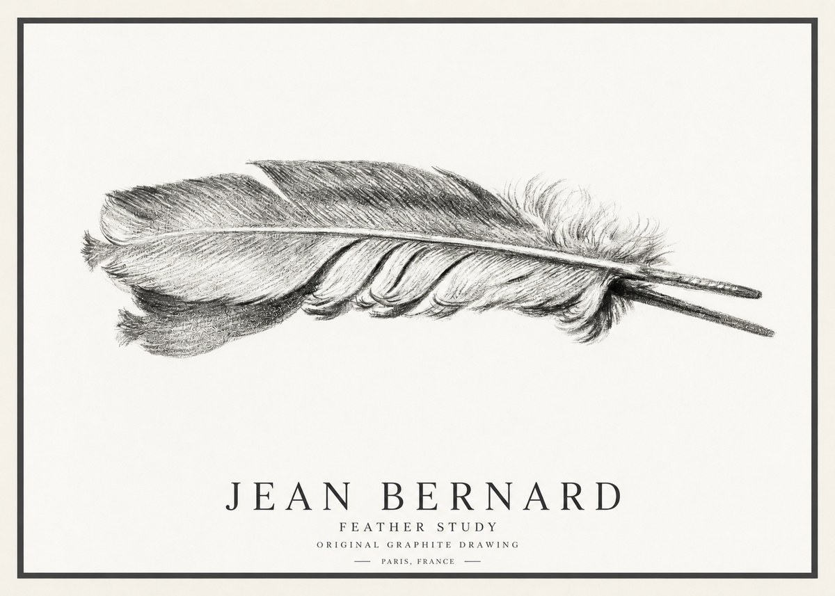 Jean Bernard Feather No4 - Poszter