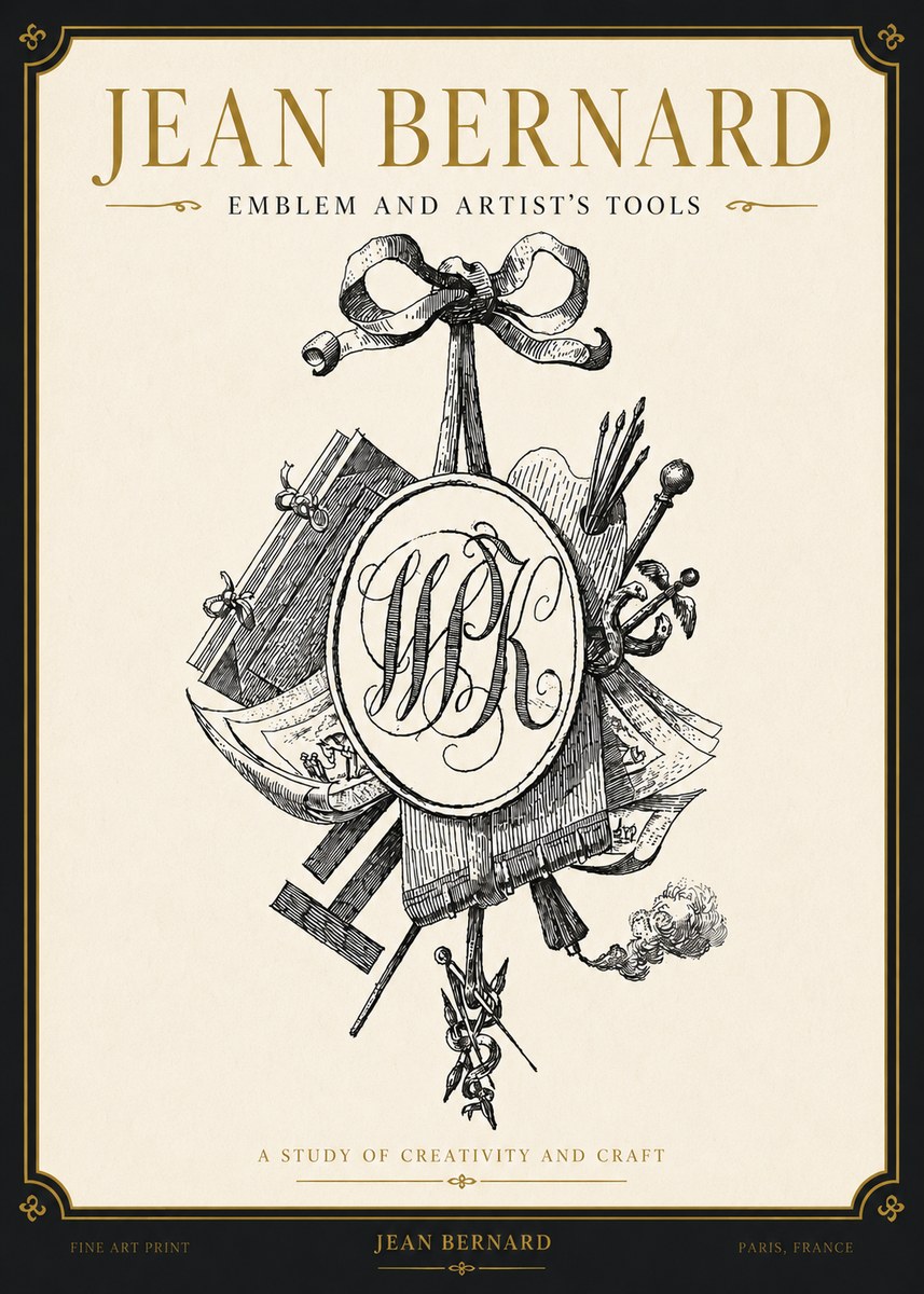 Jean Bernard Still Life with Monogram No4 - Poszter