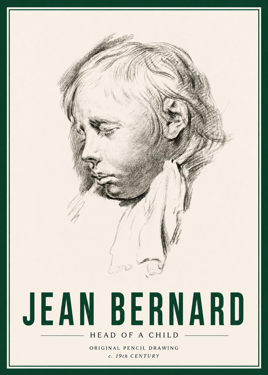Jean Bernard Head of a Child No4 - Poszter