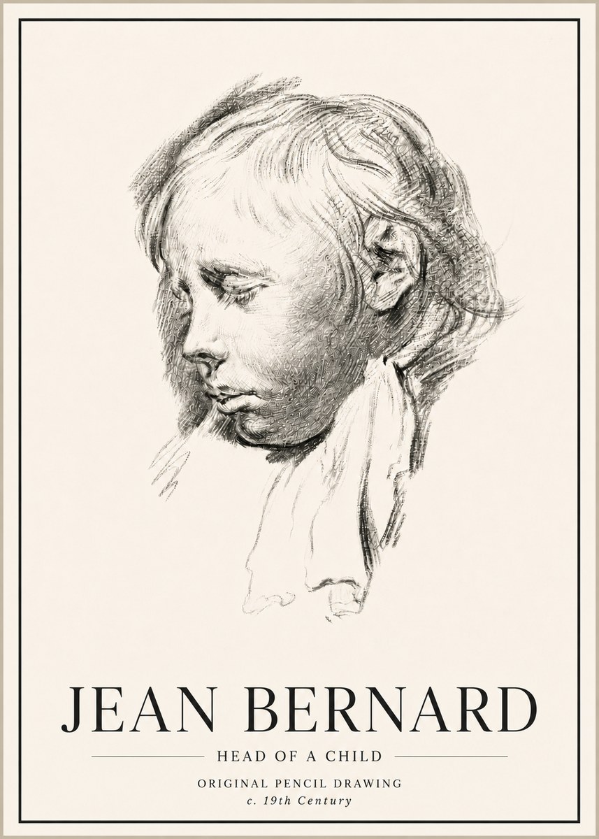 Jean Bernard Head of a Child No5 - Poszter