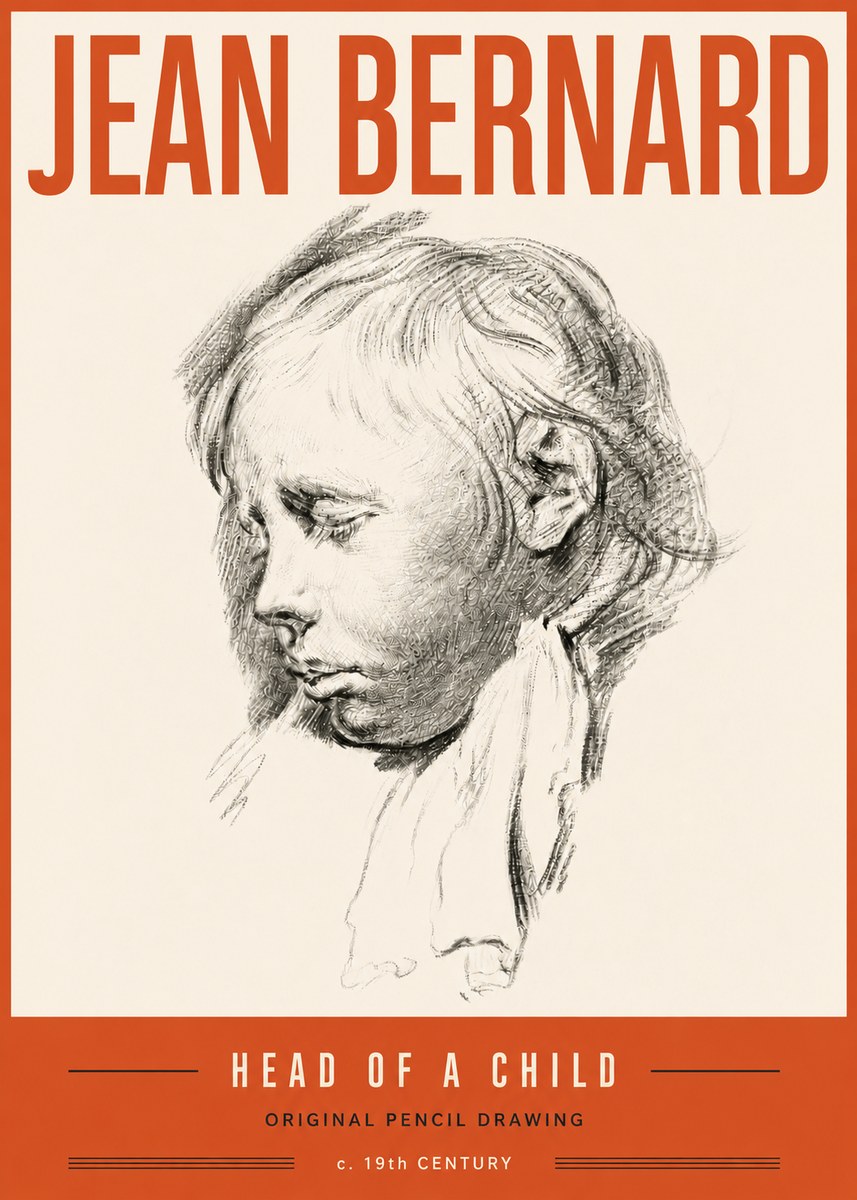 Jean Bernard Head of a Child No6 - Poszter