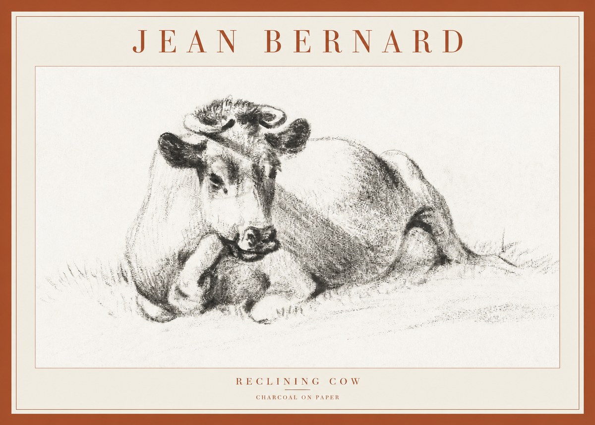 Jean Bernard Reclining Cow I No1 - Poszter