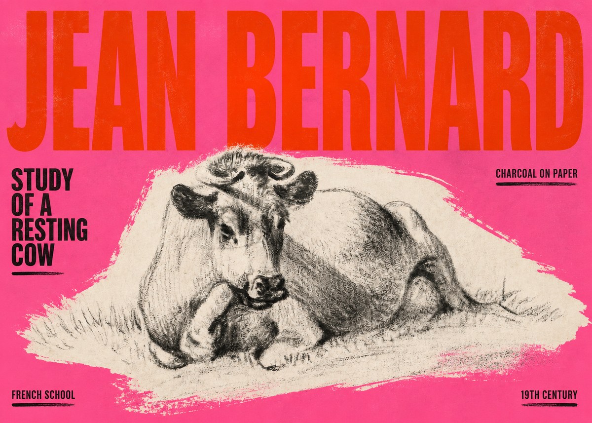Jean Bernard Reclining Cow I No6 - Poszter