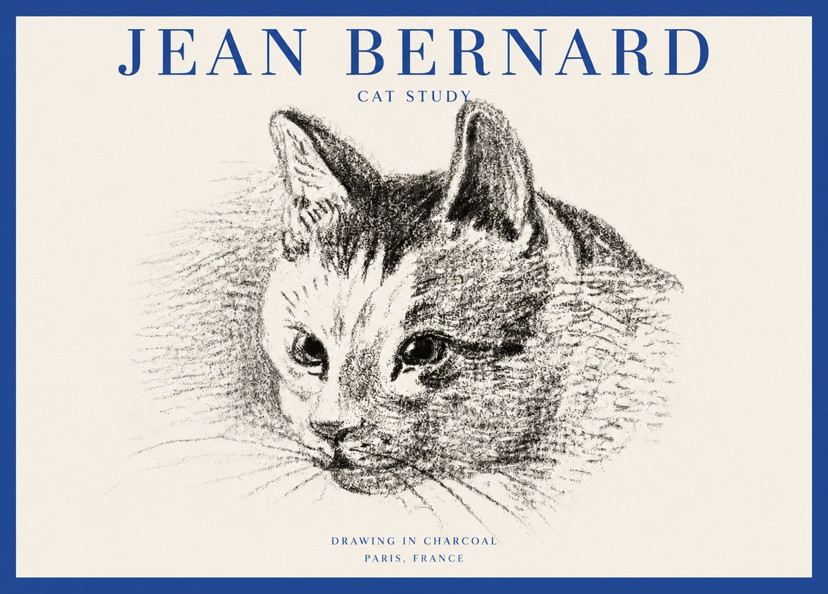 Jean Bernard Cat Study III No2 - Poszter
