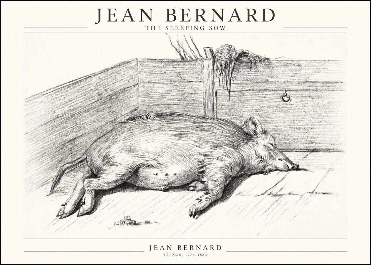 Jean Bernard The Sleeping Sow No1 - Poszter