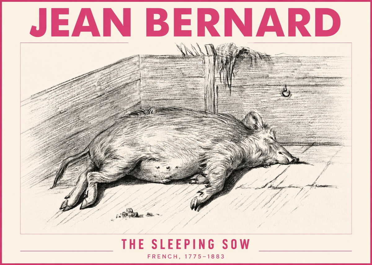 Jean Bernard The Sleeping Sow No3 - Poszter
