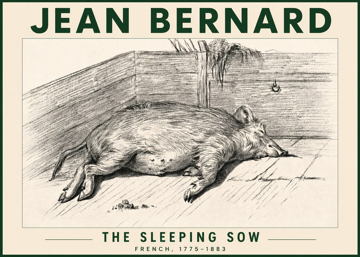 Jean Bernard The Sleeping Sow No4 - Poszter