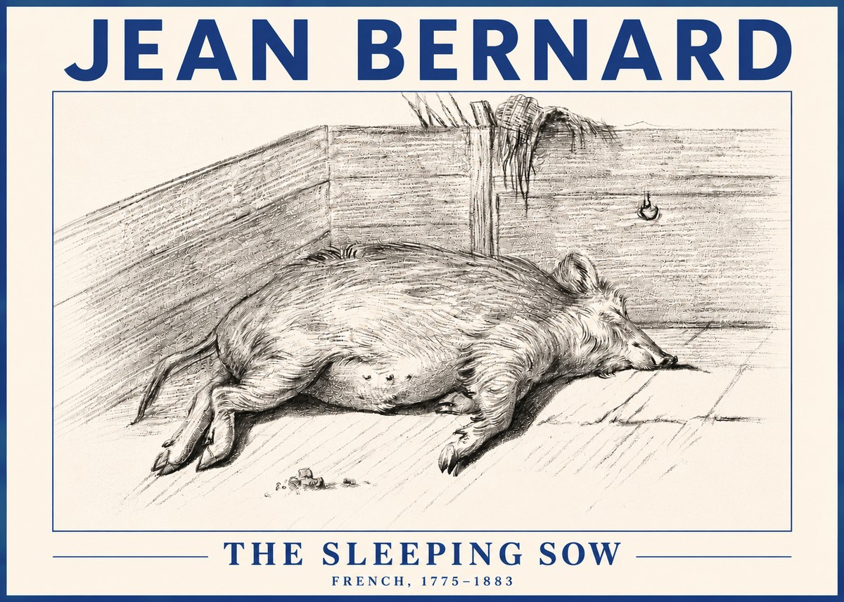 Jean Bernard The Sleeping Sow No5 - Poszter