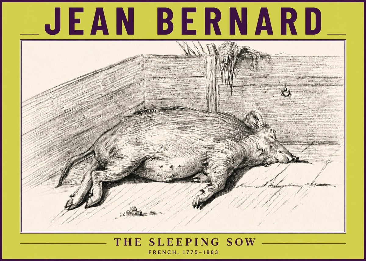 Jean Bernard The Sleeping Sow No6 - Poszter