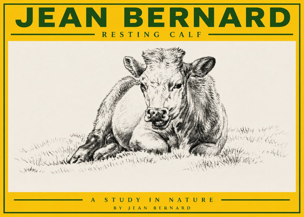 Jean Bernard Resting Calf I No3 - Poszter
