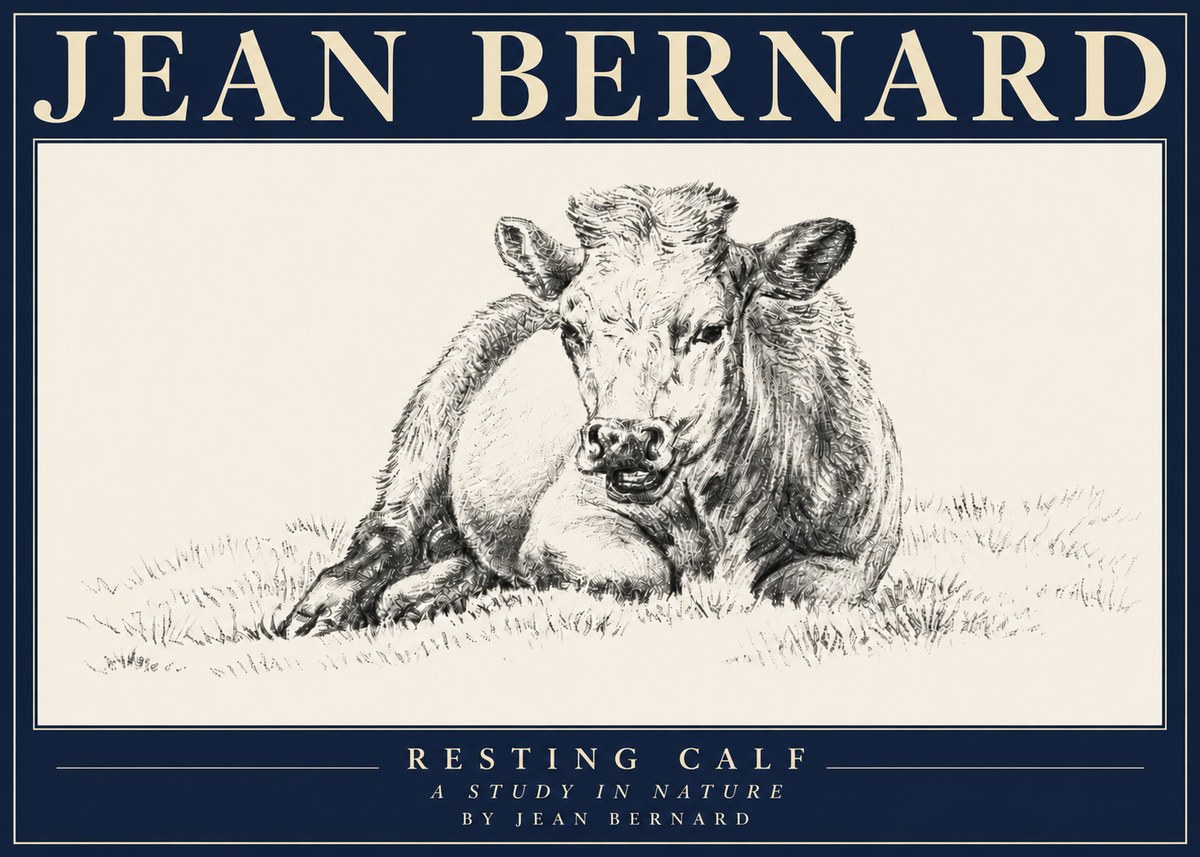 Jean Bernard Resting Calf I No4 - Poszter