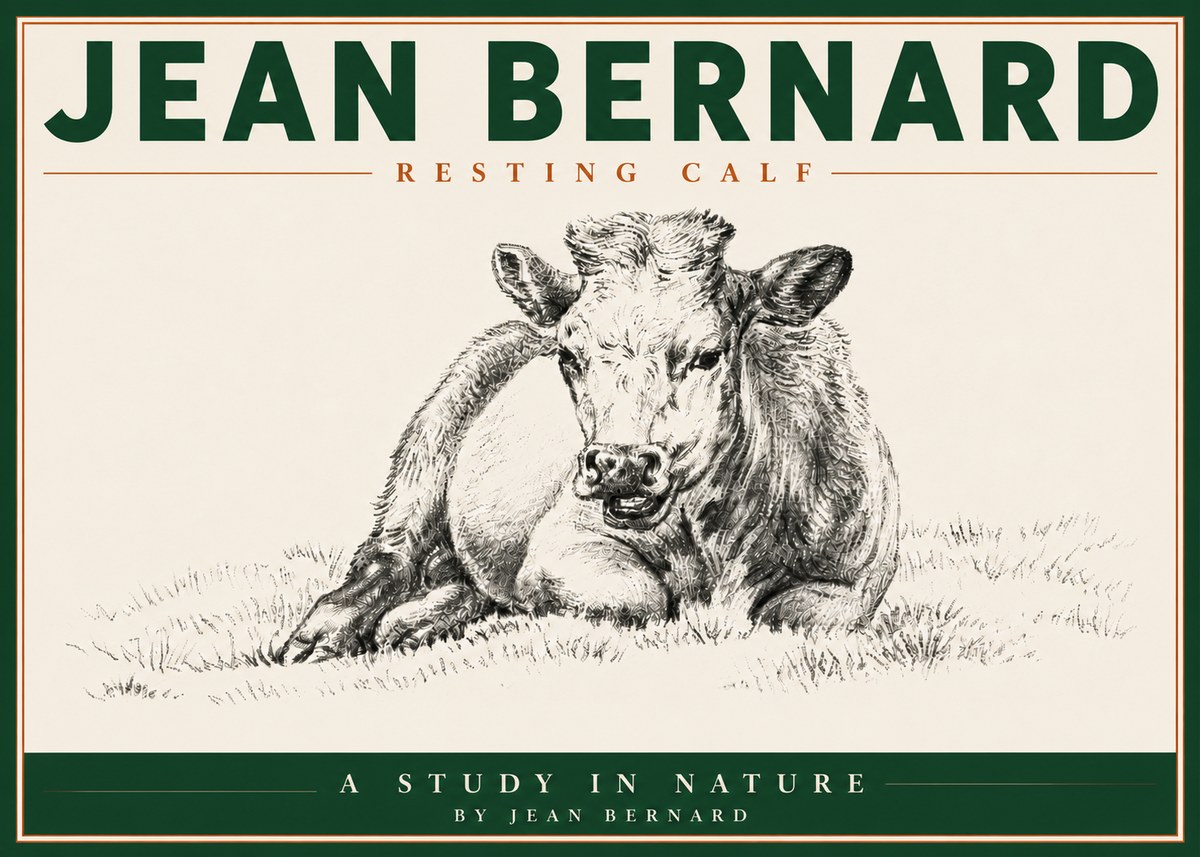 Jean Bernard Resting Calf I No5 - Poszter
