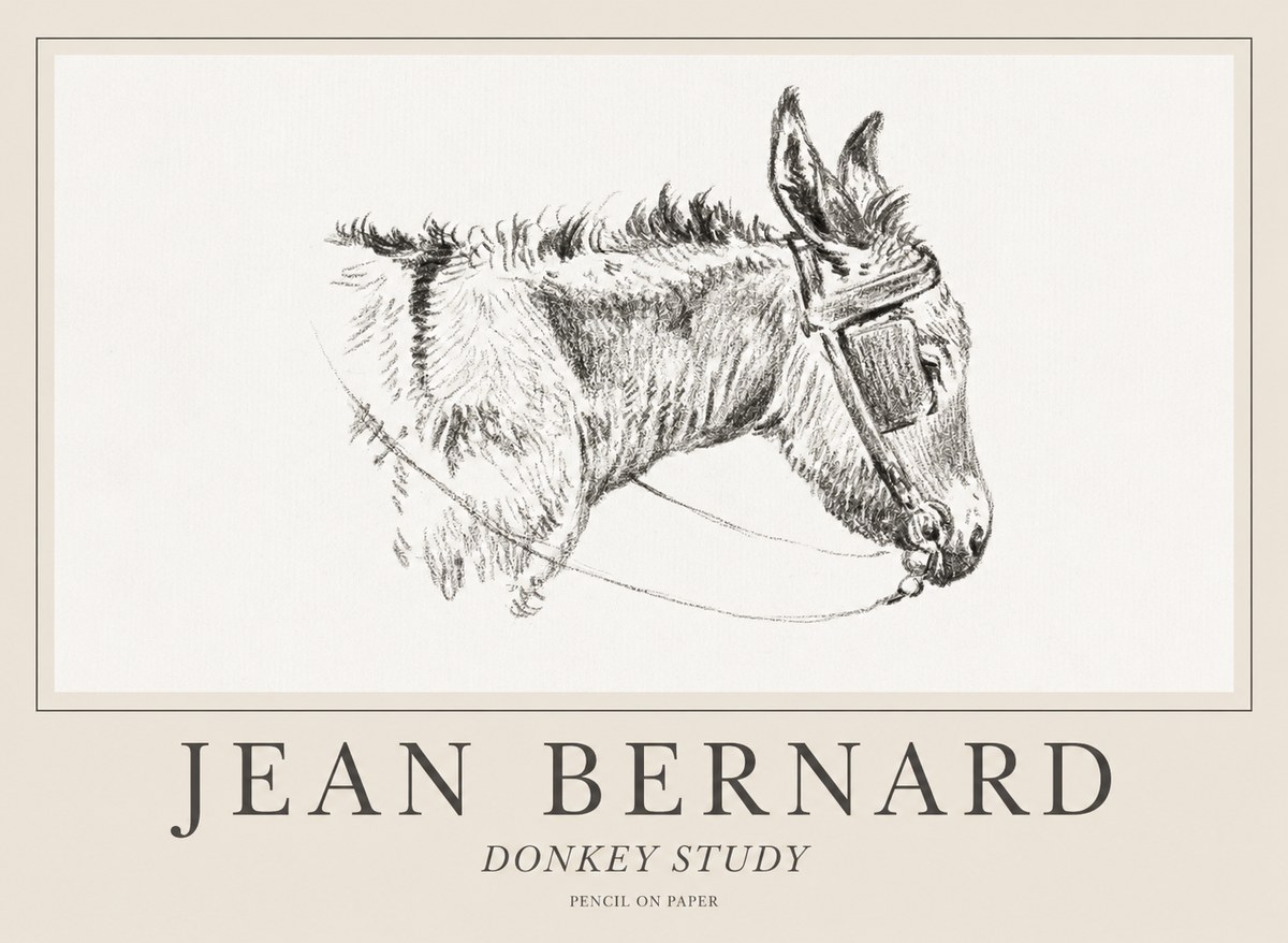 Jean Bernard Donkey Study II No1 - Poszter