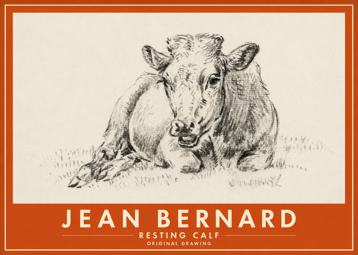 Jean Bernard Resting Calf II No2 - Poszter
