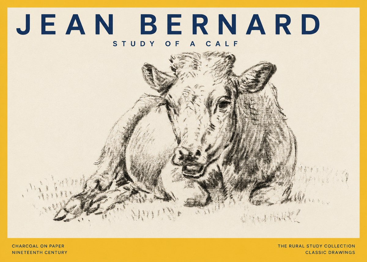 Jean Bernard Resting Calf II No5 - Poszter
