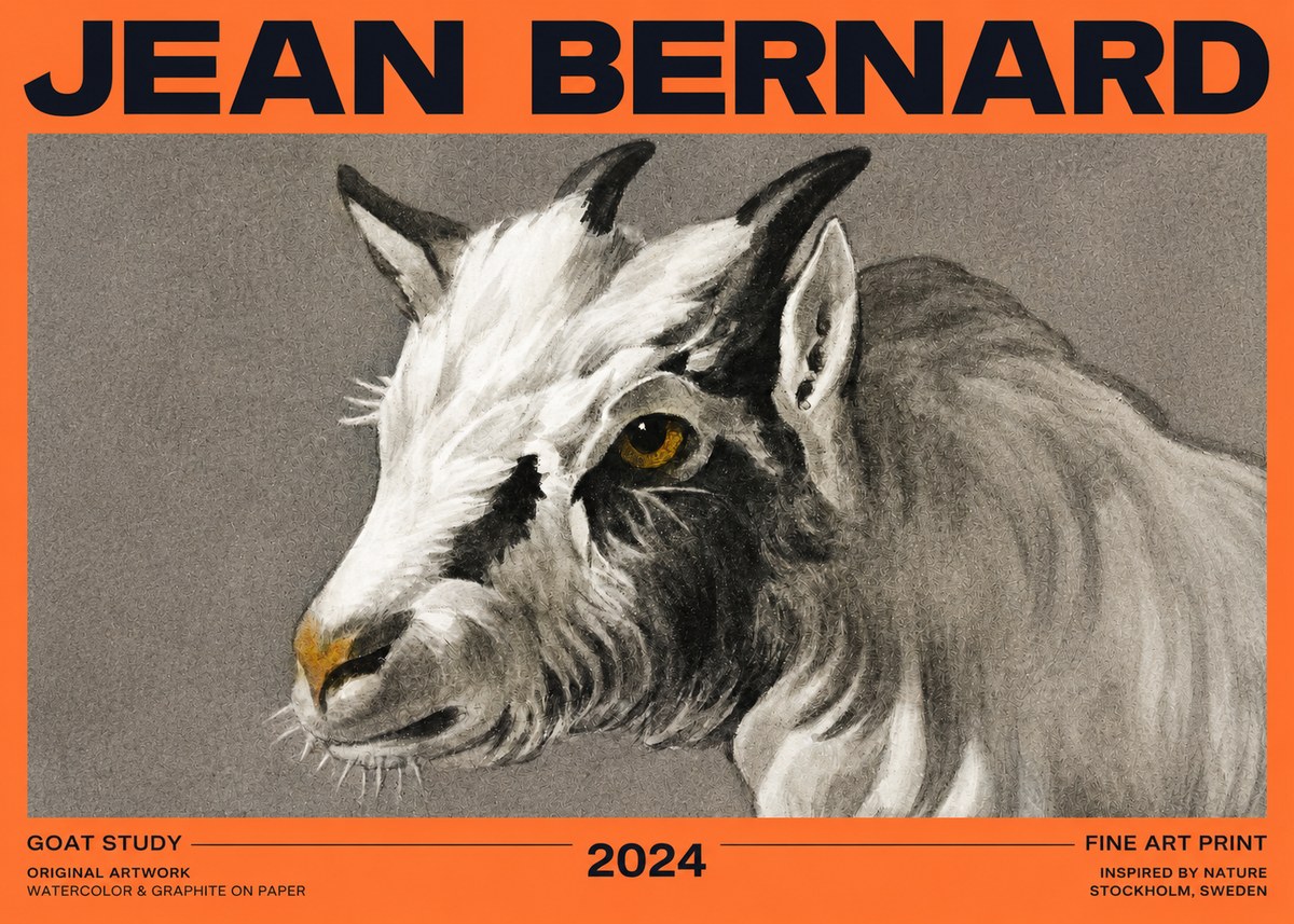 Jean Bernard Goat Study No2 - Poszter