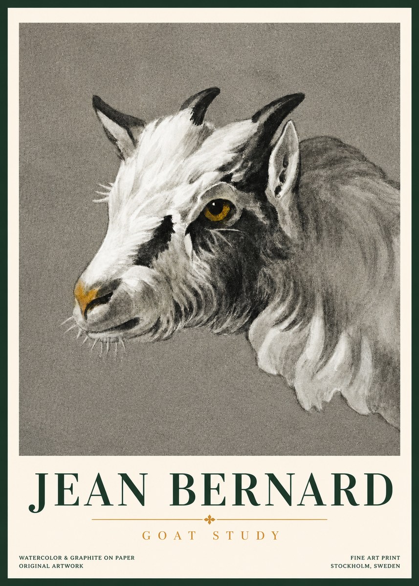 Jean Bernard Goat Study No3 - Poszter