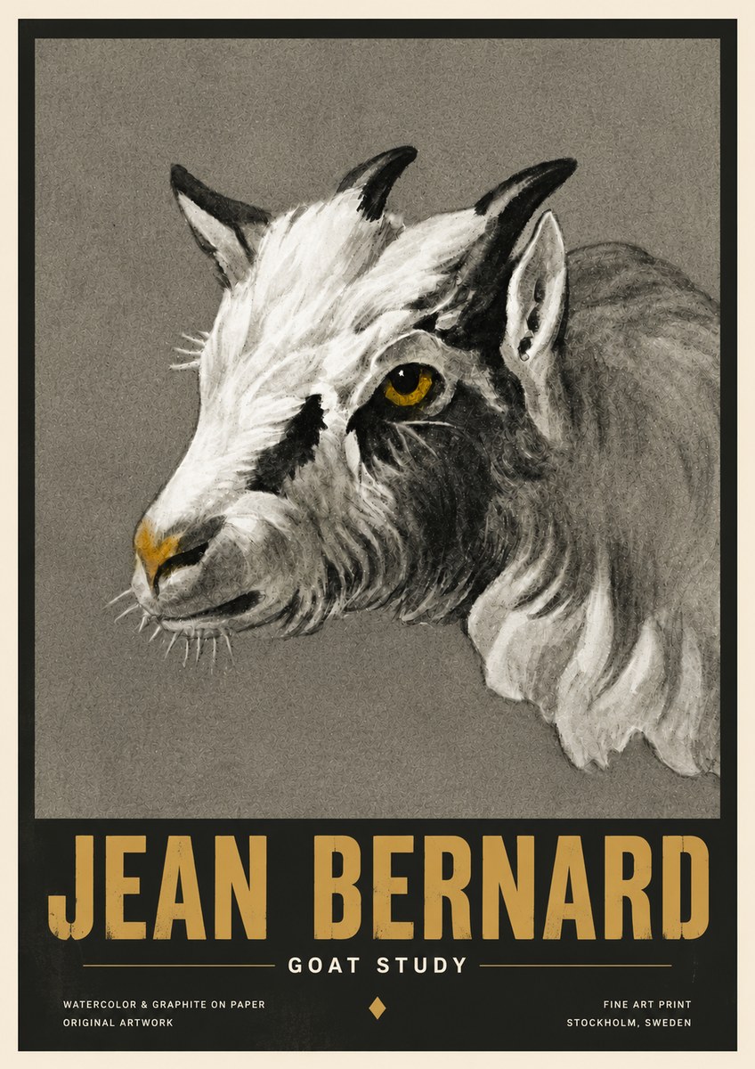 Jean Bernard Goat Study No5 - Poszter