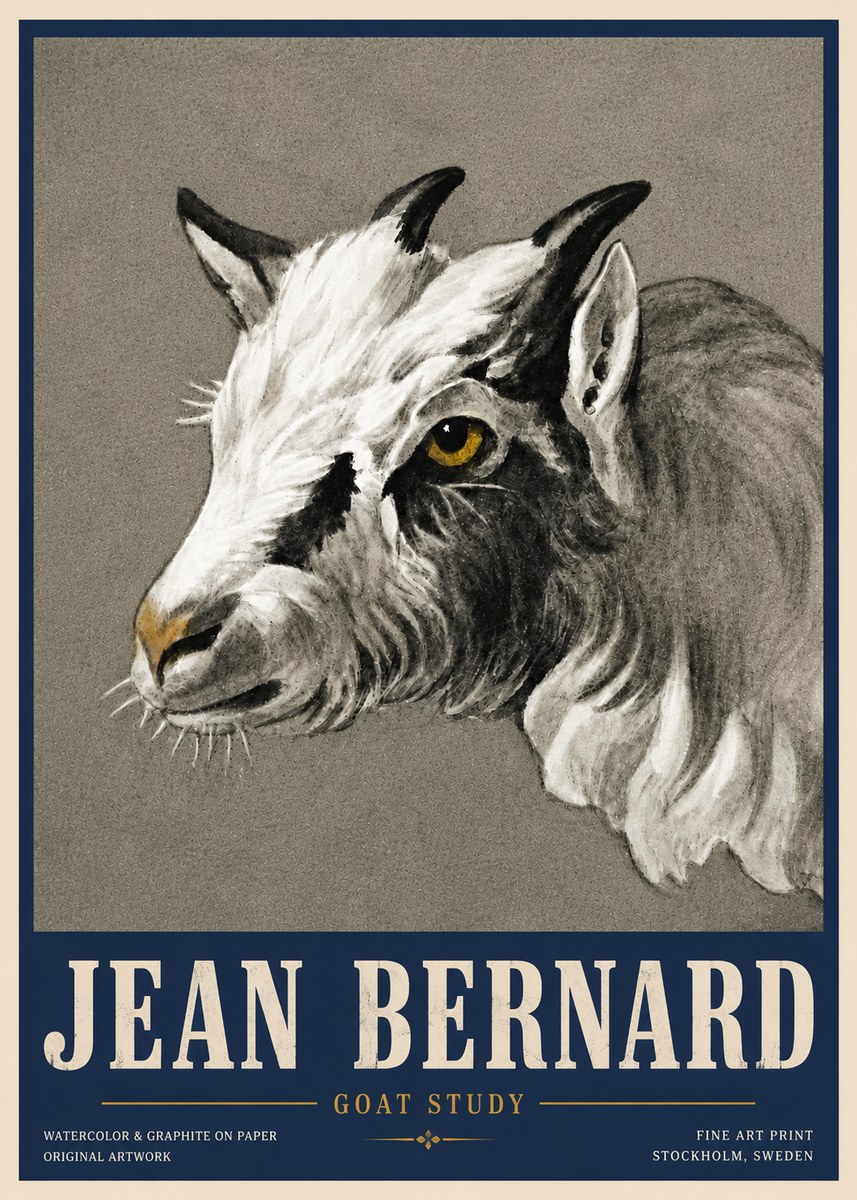 Jean Bernard Goat Study No6 - Poszter