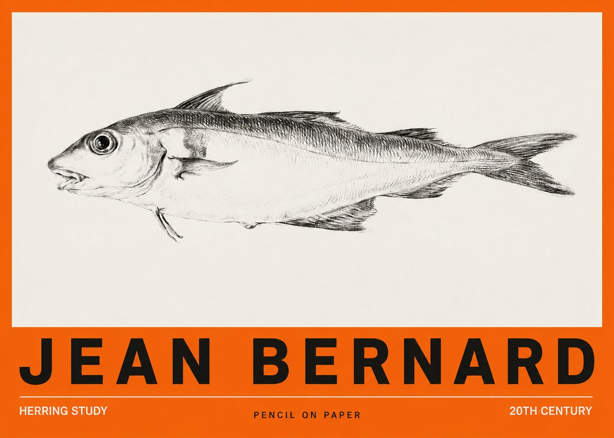 Jean Bernard Herring Study No2 - Poszter