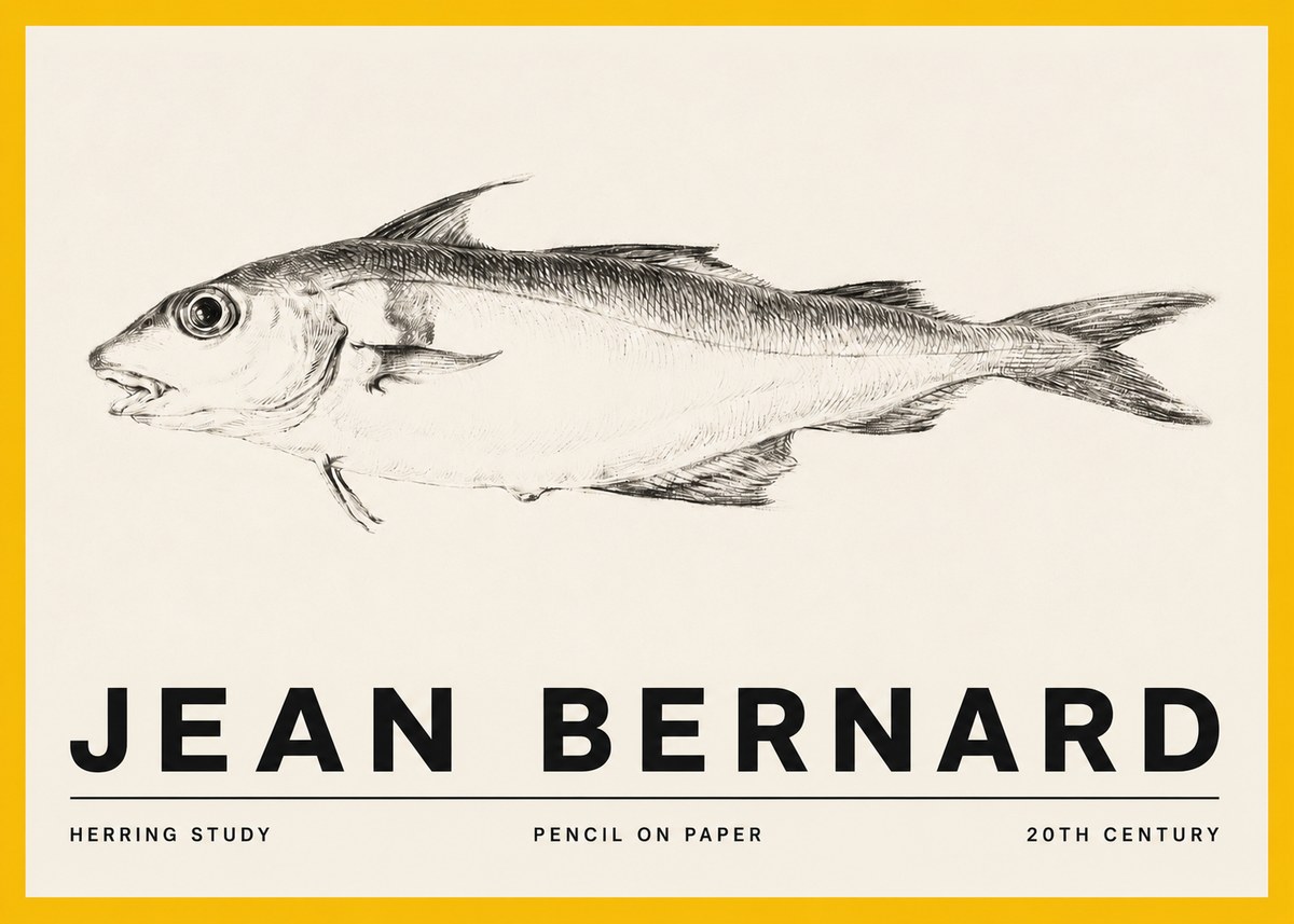 Jean Bernard Herring Study No5 - Poszter