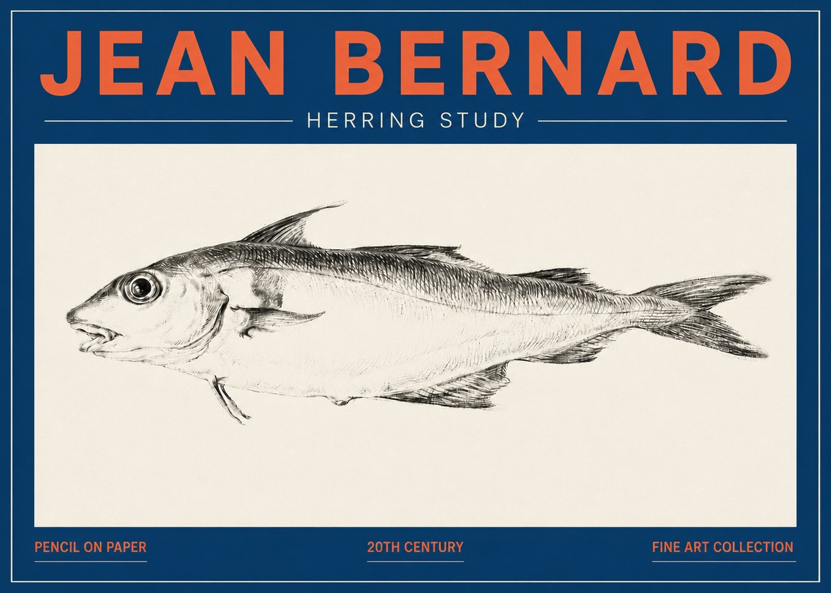 Jean Bernard Herring Study No6 - Poszter