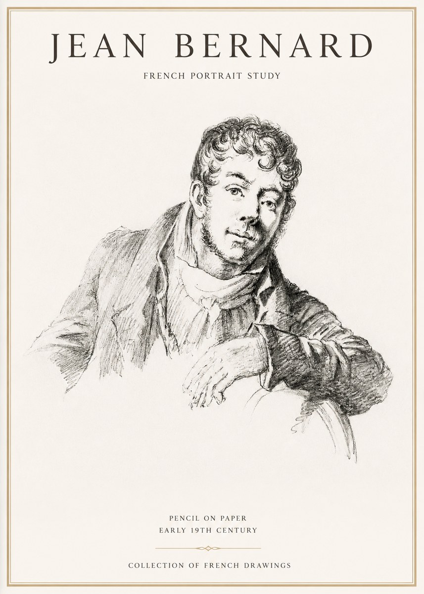 Jean Bernard French Portrait Study No1 - Poszter