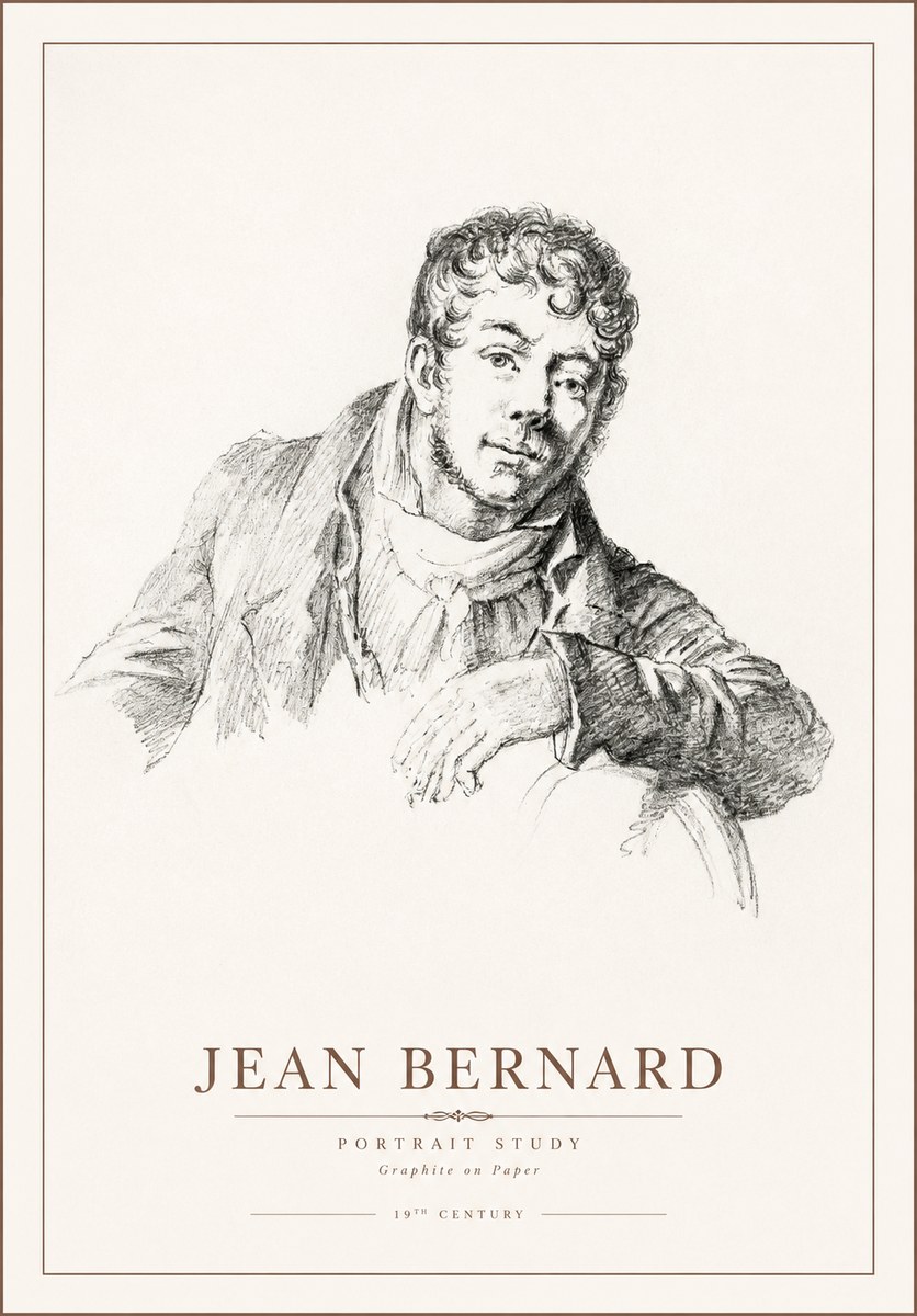 Jean Bernard French Portrait Study No2 - Poszter
