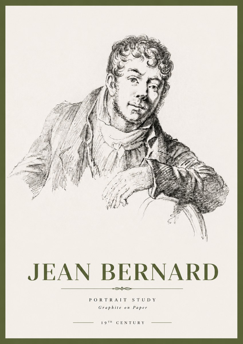 Jean Bernard French Portrait Study No4 - Poszter