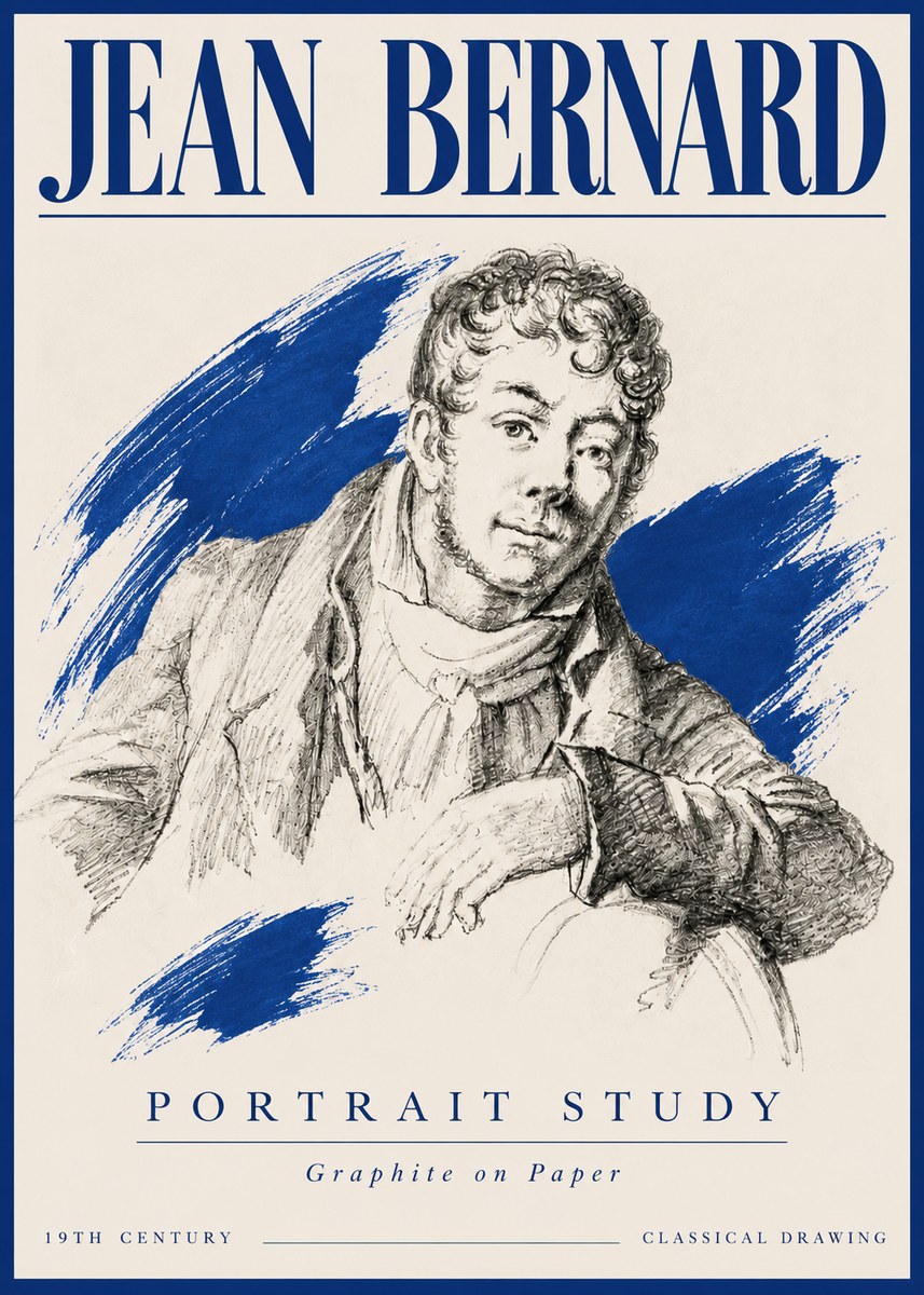 Jean Bernard French Portrait Study No5 - Poszter