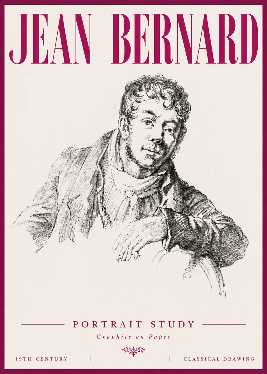 Jean Bernard French Portrait Study No6 - Poszter