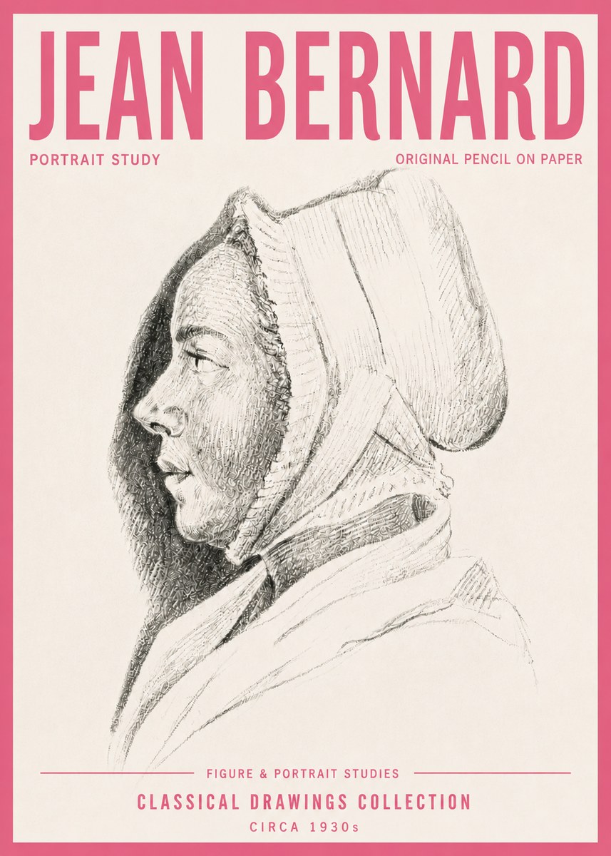 Jean Bernard Portrait Study VI No4 - Poszter