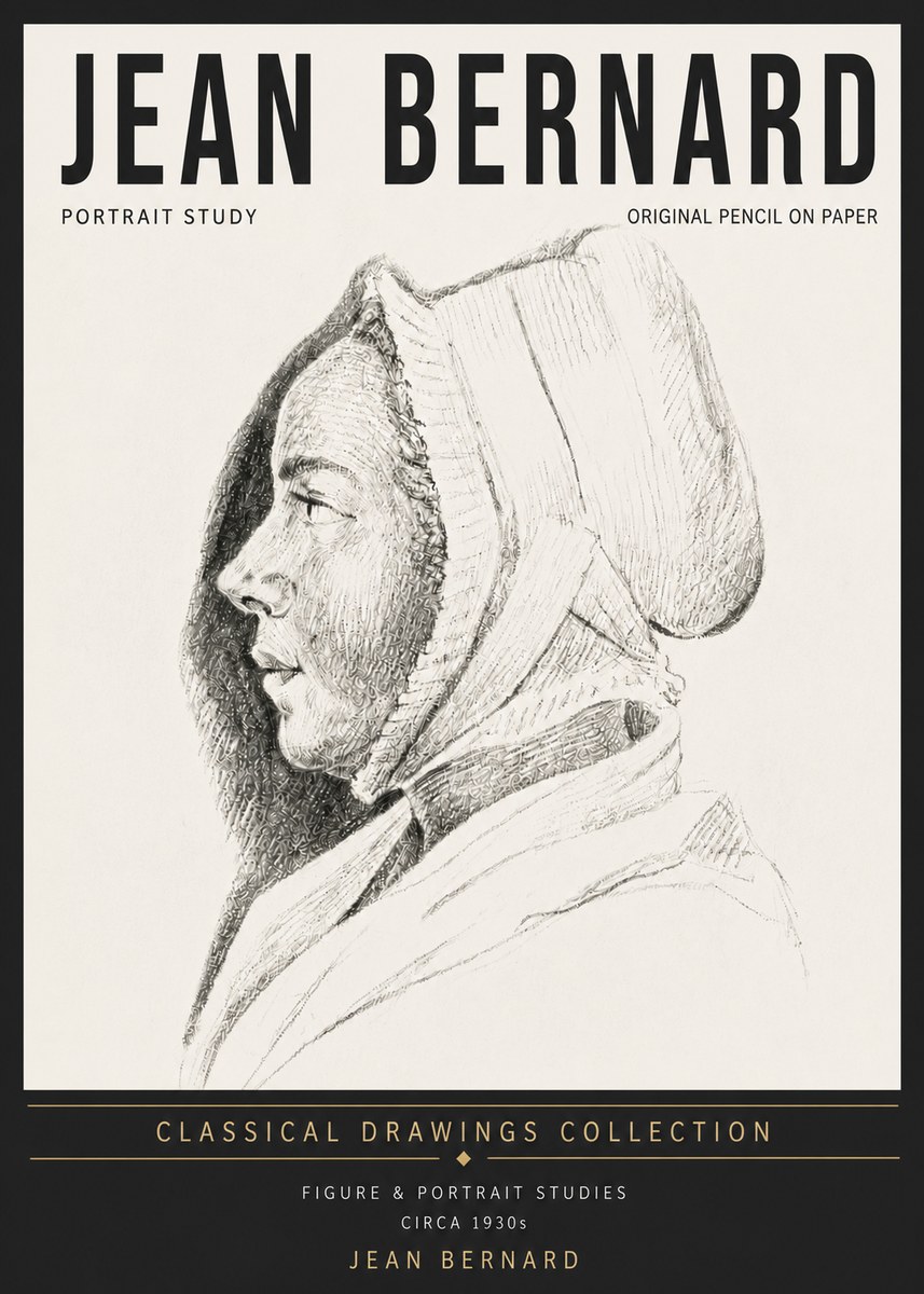 Jean Bernard Portrait Study VI No5 - Poszter